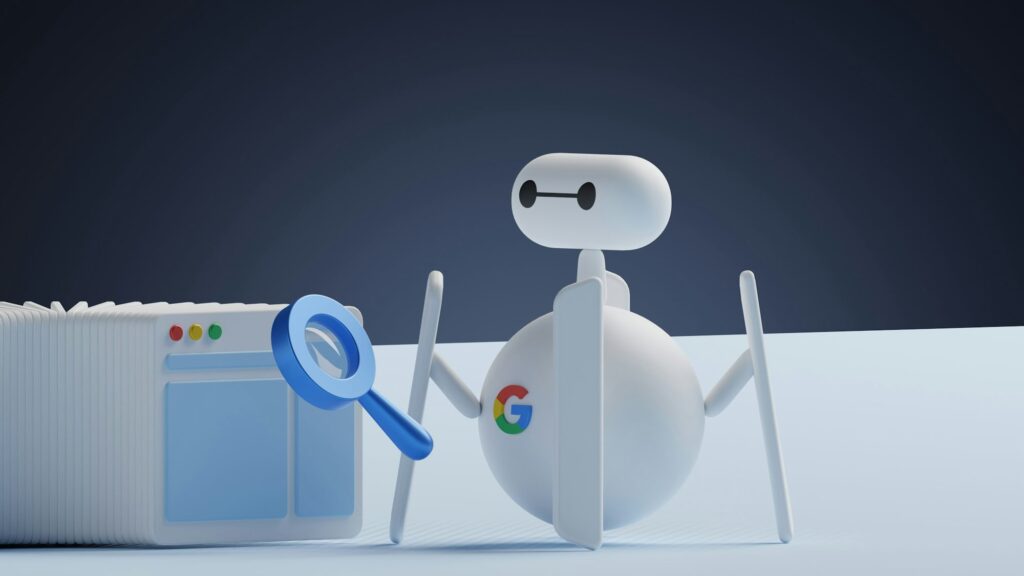 Illustration representing SEO and search engine crawling concepts